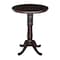 International Concepts Round 30 in Round Top Pedestal Table, 40.9 inH, Rich Mocha, 30 in W, 30 in L, 40.9 in H, Wood K15-30RT-6B-2 - alternate 1